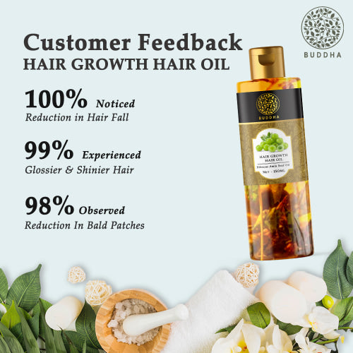 buddha natural hair regrowth hair oil customer feedback image