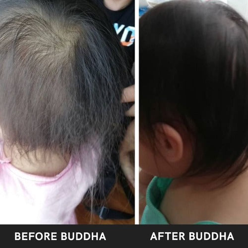 buddha natural baby shampoo before after image