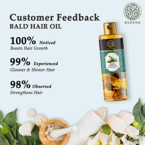 buddha natural bald hair oil customer feedback image