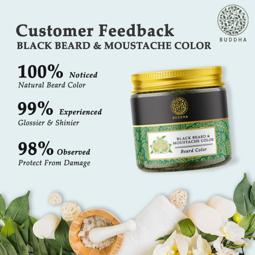 buddha natural black beard and moustache color customer feedback image