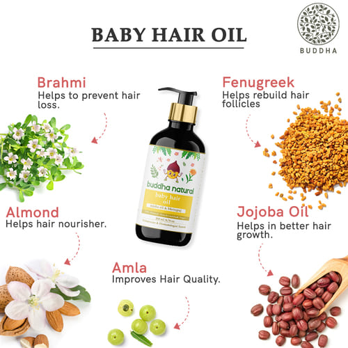 buddha natural baby hair oil ingredients image