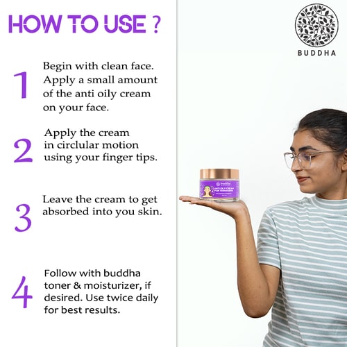 how to use Buddha Natural Anti Oily Face Cream